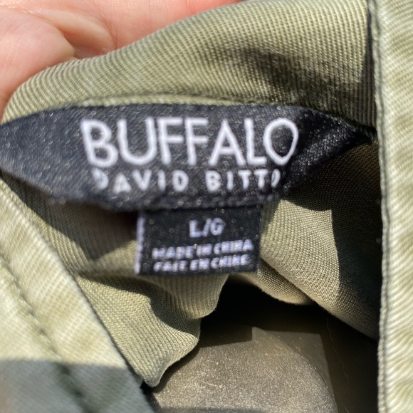 Buffalo Women’s Large Green Stand Up Collar Military Style Jacket - Picture 4 of 5